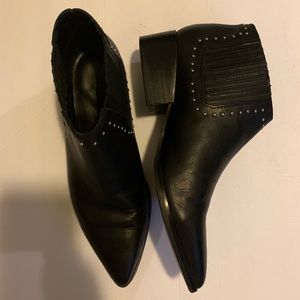 Mark Fisher Chelsea Black Leather Booties  6 1/2M
